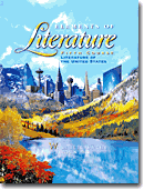 Book cover, skyscrapers set in autumnal mountains